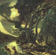Albert Pinkham Ryder Siegfried and the Rhine Maidens Norge oil painting reproduction